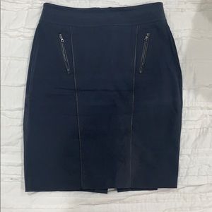 Anne Taylor Navy Blue Pencil Skirt, Size 4Tall